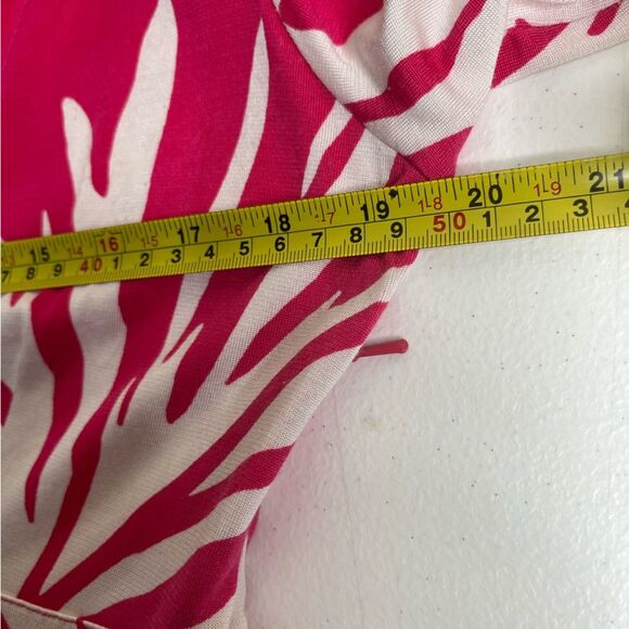 Lilly Pulitzer Bellanna Azalea Pink Frilly Ferns Dress Silk Women Large FLAWED - Picture 14 of 16